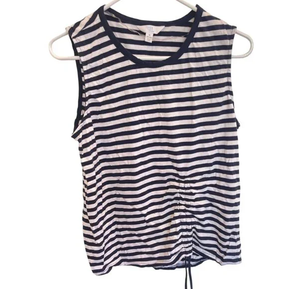 Lot Of 10 Womens Shirts Bundle V-Neck Sleeveless Striped Ruched T-Shirts Sz S M - Picture 2 of 10